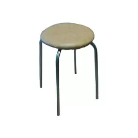 табурет круглый 315мм бежевый искусственная кожа/металл