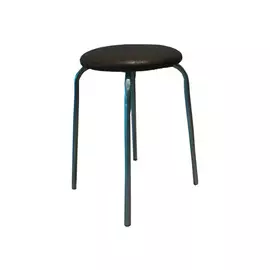 табурет круглый 315мм черный искусственная кожа/металл