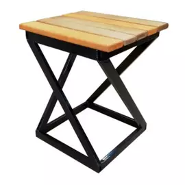 табурет Лофт 440х332х375мм металл дерево черный