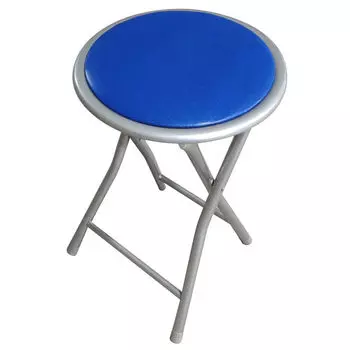 табурет складной 30х31х45см металл/ПВХ голубой