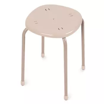 табурет ТП02 430х430х460мм бежевый пластик/металл