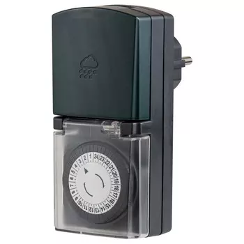 таймер механический DUWI суточный влагозащищенный с крышкой 3600Вт черный