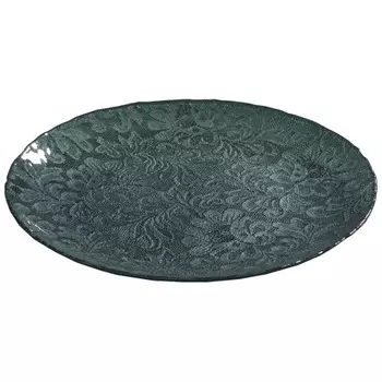 тарелка AKCAM Королевский Бархат обеденная 28см стекло малахит
