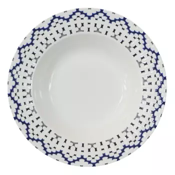 тарелка APOLLO Glaze Blue 21,7см глубокая фарфор