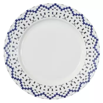 тарелка APOLLO Glaze Blue 23см обеденная фарфор