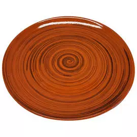 тарелка БОРИСОВСКАЯ КЕРАМИКА Оранжевая полоска 22см обеденная керамика