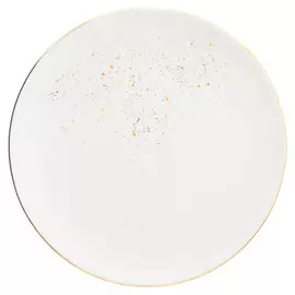 тарелка BRONCO Gold 26см обеденная фарфор