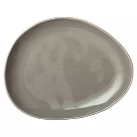 тарелка BRONCO Meadow серый 25х19см десертная фарфор
