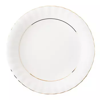 тарелка CMIELOW Ивона золотая отводка 24см обеденная фарфор