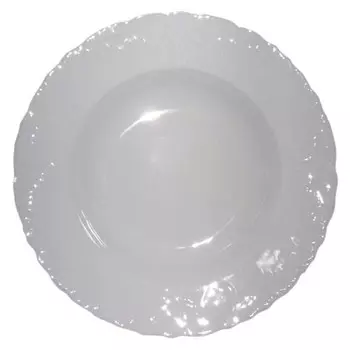 тарелка CMIELOW Рококо Золотая отводка 22,5см глубокая фарфор