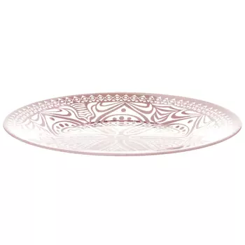 тарелка десертная PASABAHCE Boho, 19,5см, стекло, цвет: розовый