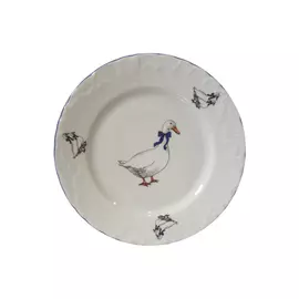 тарелка десертная Рококо Гуси, 17см, фарфор