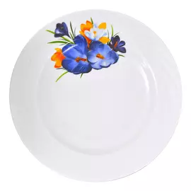тарелка ДОБРУШ Крокус Голубка 24см обеденная фарфор