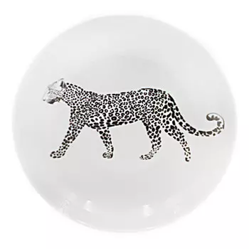 тарелка ДОБРУШ Леопард 20,5см глубокая фарфор