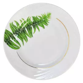 тарелка ДОБРУШ Папоротник 24см обеденная фарфор