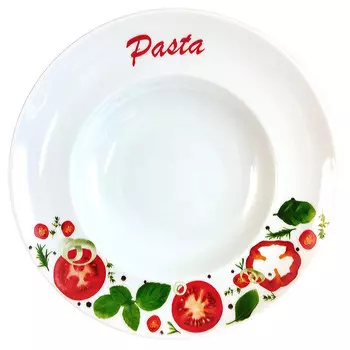 тарелка ДОБРУШ Помидоры 26см для пасты фарфор