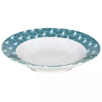 тарелка ДОБРУШ Веер 20см глубокая фарфор