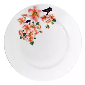 тарелка ДОБРУШ Яблоневый цвет Идиллия 17,5см десертная фарфор