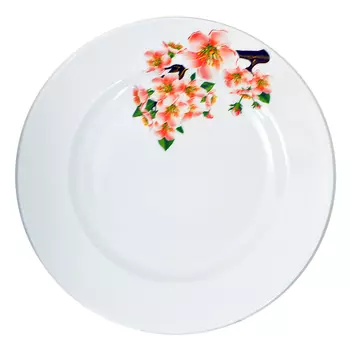 тарелка ДОБРУШ Яблоневый цвет Идиллия 20см десертная фарфор