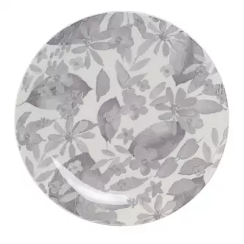 тарелка DOMENIK Blooming 24см обеденная фарфор серый