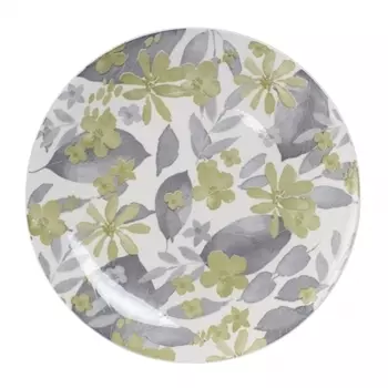 тарелка DOMENIK Blooming 24см обеденная фарфор зеленый