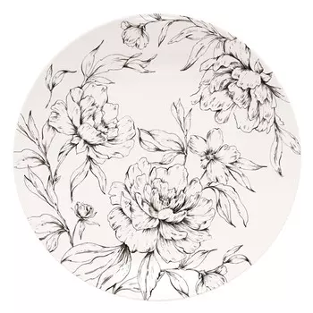 тарелка DOMENIK Peonia 20см десертная фарфор