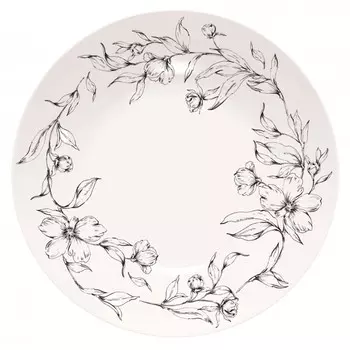 тарелка DOMENIK Peonia 21см глубокая фарфор