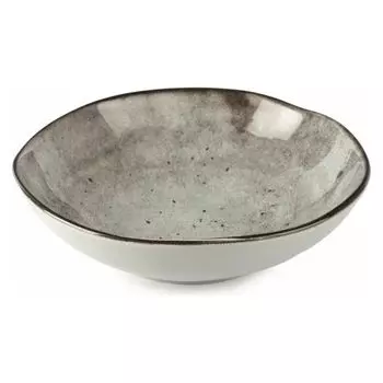 тарелка DOMENIK Stone 20см глубокая керамика серый