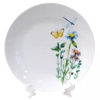 тарелка ФЕДЕРАЦИЯ Цветы 24см обеденная фарфор
