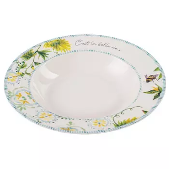 тарелка FIORETTA La Belle vie 21,8см глубокая фарфор
