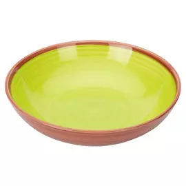 тарелка FIORETTA Wood Green 20см глубокая керамика