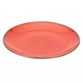 тарелка FIORETTA Wood Red 27см обеденная керамика