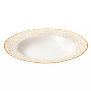 тарелка HOMEQUEEN Медовая 21,7см глубокая костяной фарфор