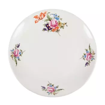 тарелка КРИСТАЛЕКС РУС Премиум Мейсеновский букет 26см обеденная фарфор