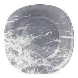 тарелка LUMINARC Марбл Грей 21см глубокая стекло