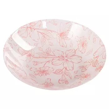 тарелка LUMINARC Melitina 21см глубокая стекло розовая