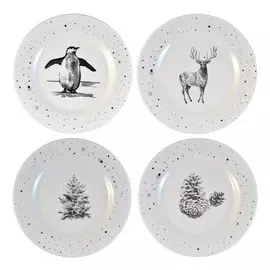 тарелка MOST B&amp;W 20,5см десертная фарфор микс дизайна