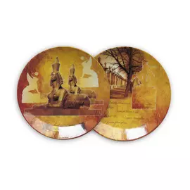 тарелка настенная Санкт-Петербург золотой 16см, керамика