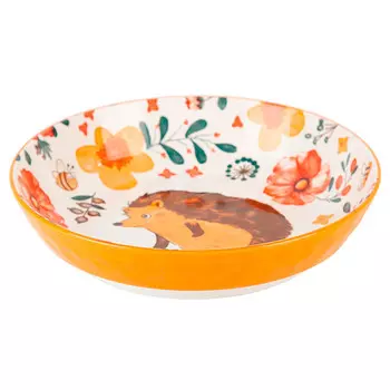 тарелка NOUVELLE HOME Kawaii Forest Hedgehog 21см обеденная фарфор