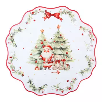 тарелка Новогоднее настроение 26см обеденная фарфор