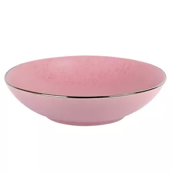 тарелка NUOVA CASA Elite pink 20см глубокая фарфор