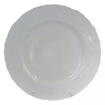 тарелка CMIELOW Рококо Платина 25см обеденная фарфор