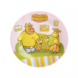 тарелка Оранжевая Корова 19см керамика