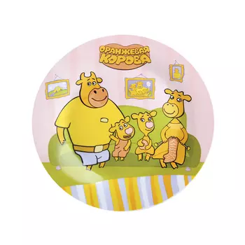 тарелка Оранжевая Корова 19см керамика