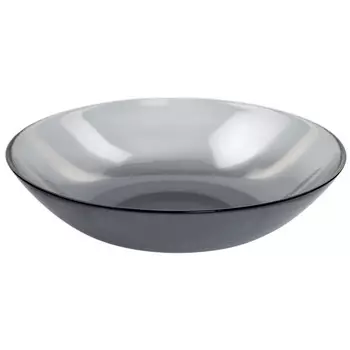 тарелка OSZ Симпатия 20,8см глубокая стекло графит