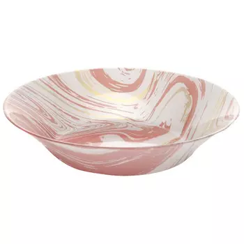 тарелка PASABAHCE Pink Lava 22см глубокая стекло