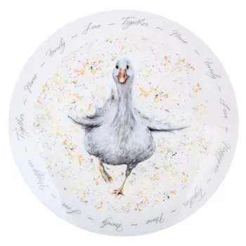 тарелка QUINSBERRY Goose 20см десертная фарфор
