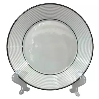 тарелка THUN Lea Платиновая отводка 27см обеденная фарфор