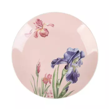 тарелка TODELIA Ирисы 20,4см десертная костяной фарфор