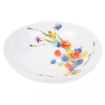 тарелка ZAPEL Fleurs des champs flowers 21,5см глубокая фарфор